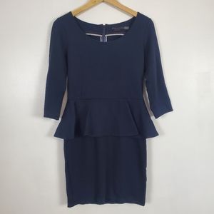 Alice + Olivia dark blue peplum dress 10
